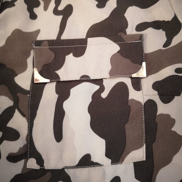 FDJ French Dressing Jeans Ladies Camo Print Size 10 Blouse - Picture 7 of 12